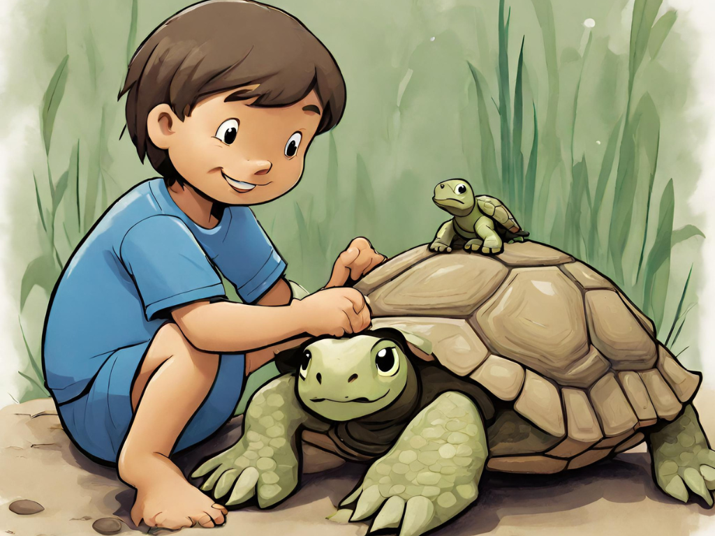 Turtle and a boy