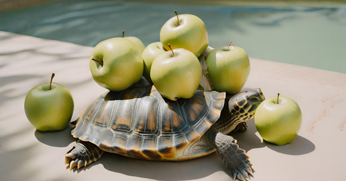 Can turtles eat green apples?