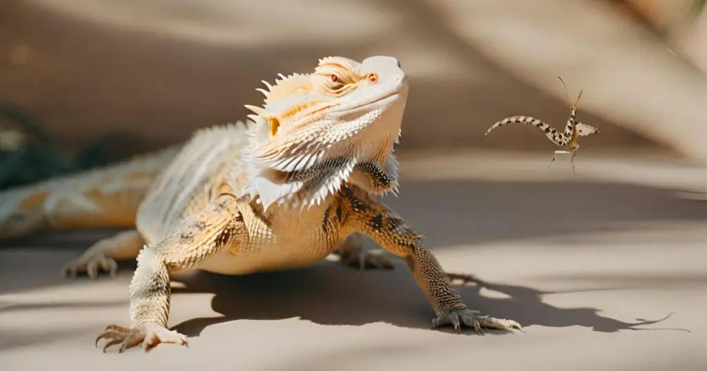 Bearded dragon hunting