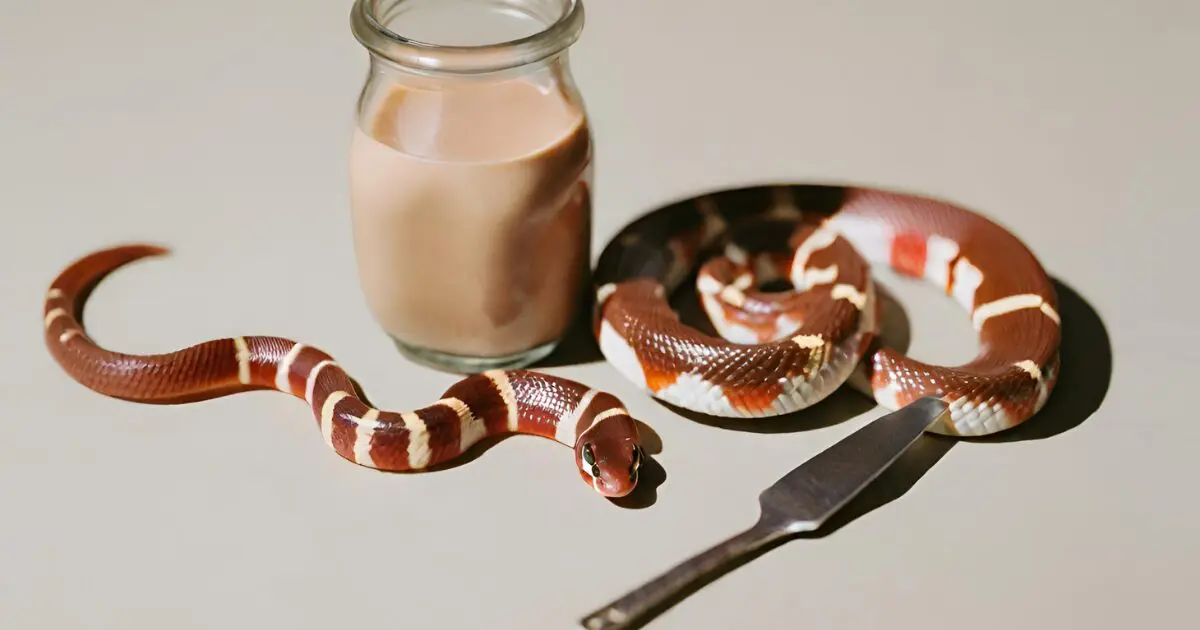 Feeding milksnake with tampon