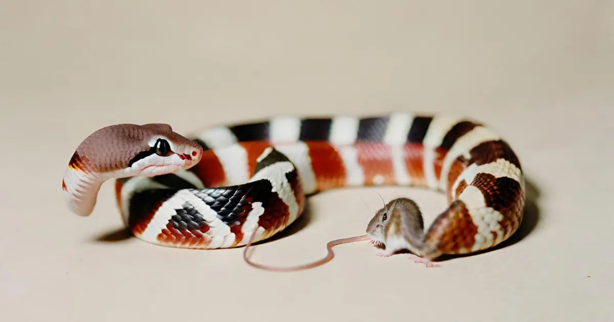 milk snake and rat