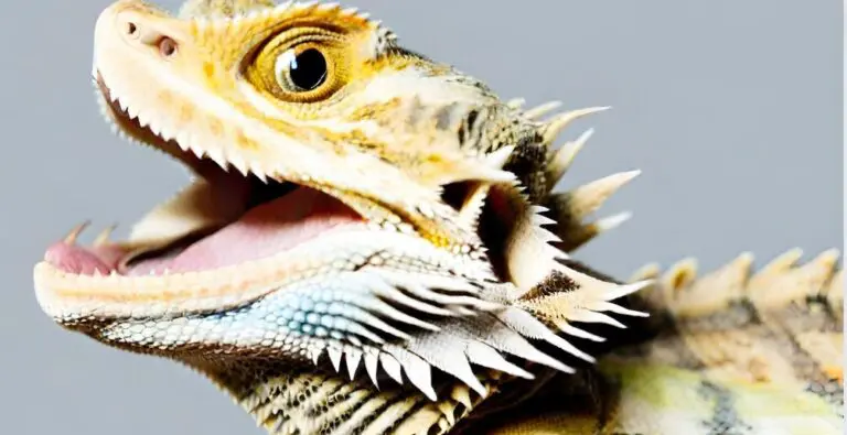 Bearded dragon open mouth