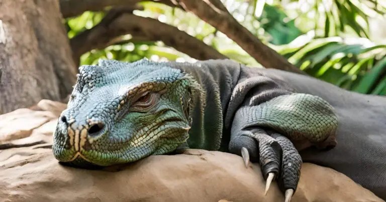 Komodo dragons sleep