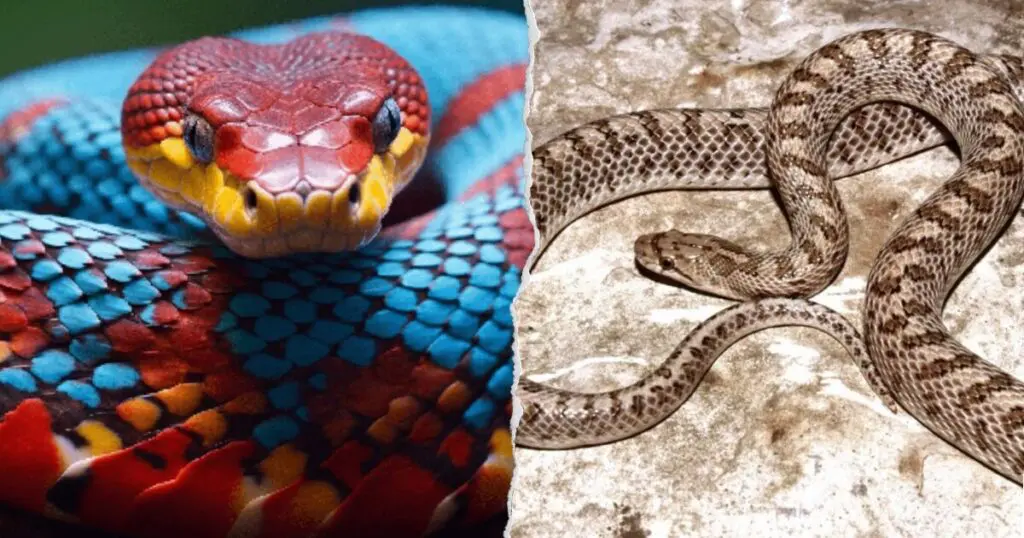 Venomous vs non venomous snake coloration